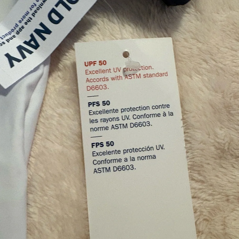 Old Navy White UPF 50 Swim Shirt